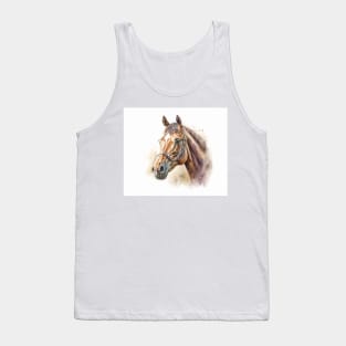 Horse Watercolour Painting Tank Top